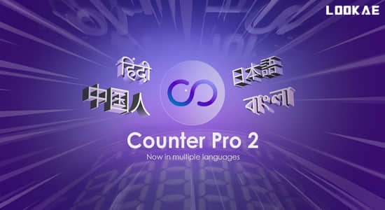 AE脚本-动态计数器动画生成器 Counter Pro v2.0