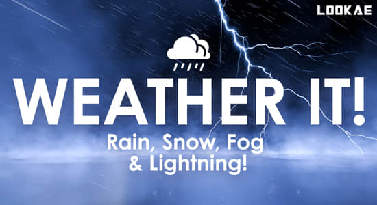 Blender插件-狂风暴雨打雷闪电大雾雨雪天气插件 Weather It! V1.0