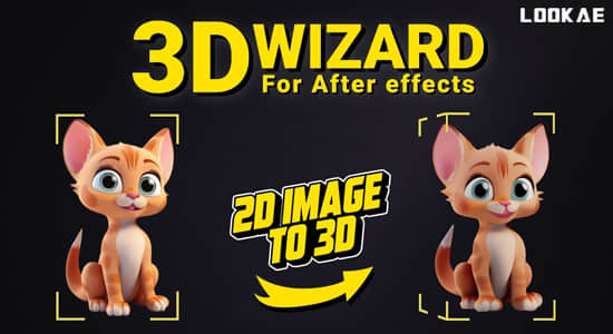 AE脚本-人工智能将2D图像转换成3D模型 3D Wizard V1.3.3 Win+使用教程