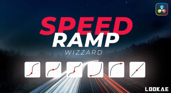 达芬奇插件-视频快慢变速抖动闪光色散平滑过渡特效 Speed Ramping Wizard