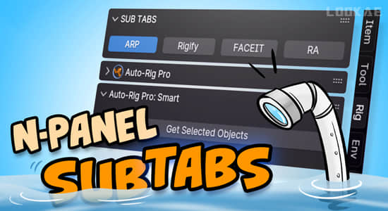 Blender插件-侧边栏插件管理工具 N Panel Sub Tabs V2.0.3