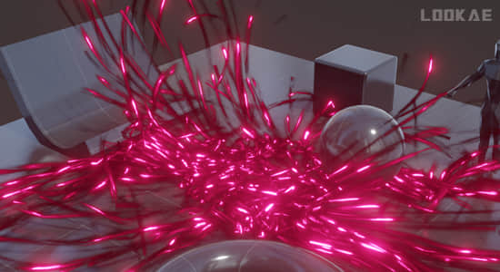 Blender预设-粒子路径流动模拟特效动画 Particle Simulation Modifier V5