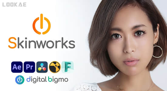 AE/PR/OFX/NUKE/达芬奇面部修饰人脸磨皮美颜插件 Digitalbigmo Skinworks 2024.11.00 Win