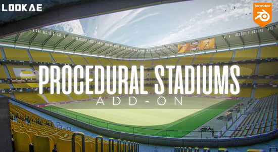 Blender插件-程序化体育馆场地生成器预设 Procedural Stadium v1.0.1