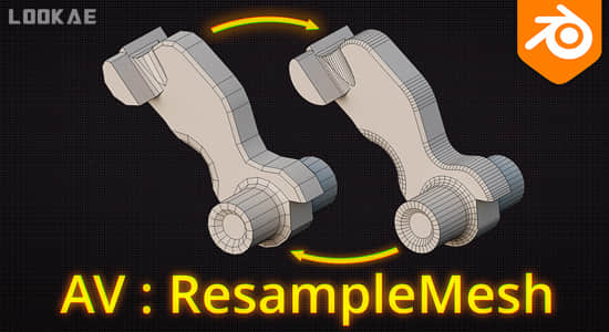 Blender插件-三维模型网格智能平滑过渡 Resample Mesh v1.0.4