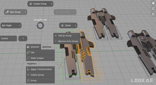 Blender插件-三维模型打组控制工具 Group Pro V3.0.4