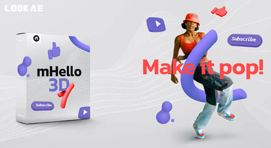 达芬奇插件-简单三维小元素动画预设 mHello 3D