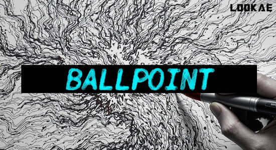 AE/PR插件-圆珠笔中性笔线条绘制风格视觉特效 Ballpoint V1.0.0 Win