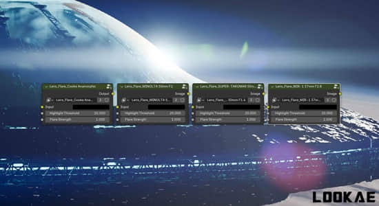 Blender插件-真实镜头耀斑光效 Easy Lens Flares V1.2