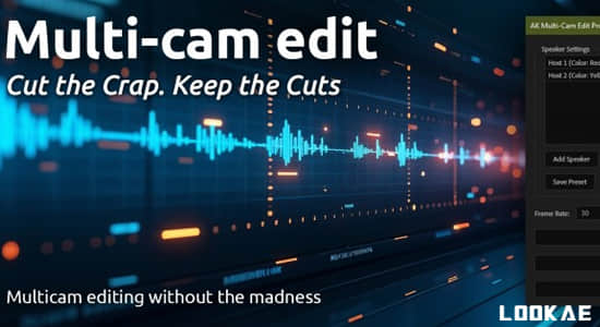 AE脚本-多机位镜头视频素材自动快速剪辑 Multi-Cam Edit Pro v1.0.0 Win+使用教程
