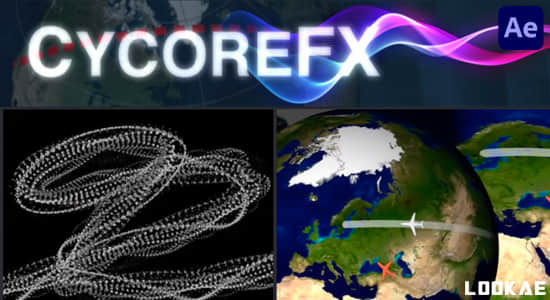 AE插件-遮罩路径球形地图线路动画 CycoreFX bundle v1.3.2 Win