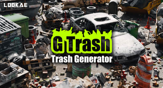 Blender插件-场景添加混乱垃圾资产 G Trash V1.3.0