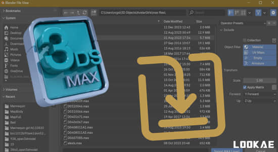 Blender插件-将3DS MAX文件直接导入Blender软件 Import Autodesk MAX V1.6.3