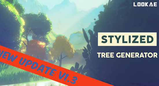 Blender预设-可爱卡通树木生成器资产 Stylized Tree Asset Generator