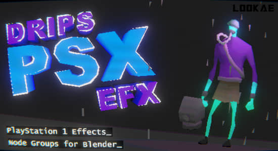 Blender插件-模拟粗糙像素风格工具 Drips Psx Efx – Playstation 1 Effects V1.4
