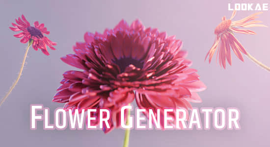 Blender预设-盛开花卉花朵生成器资产 Flower Generator v1.1