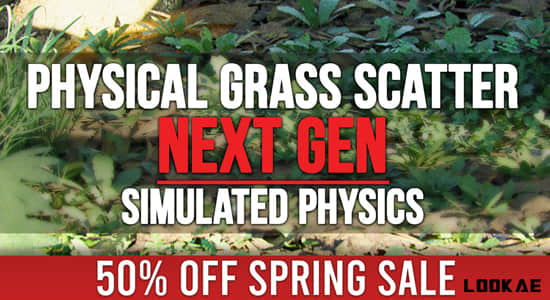 Blender插件-快速生成草地散布效果 Physical Grass Scatter And Draw : Real-Time Physics V1.1.1+使用教程