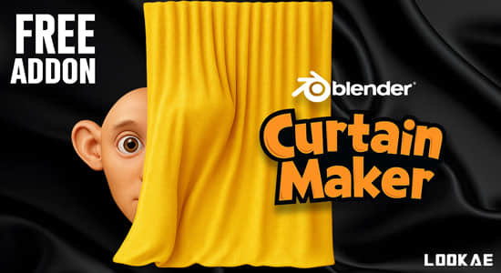 Blender插件-快速制作窗帘带真实物理效果 Curtain Maker Pro v1.1.6
