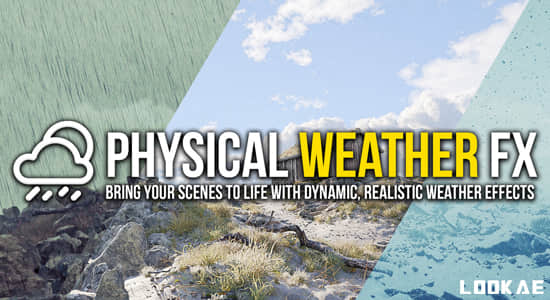 Blender插件-闪电极光起雾下雨雪刮风天气特效 Physical Weather FX Pro
