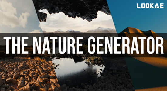 Blender插件-自然环境地形高山石头悬崖花草植物预设 The Nature Generator v1.2
