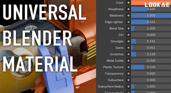 Blender插件-实用快速贴图材质 Universal Blender Material V1