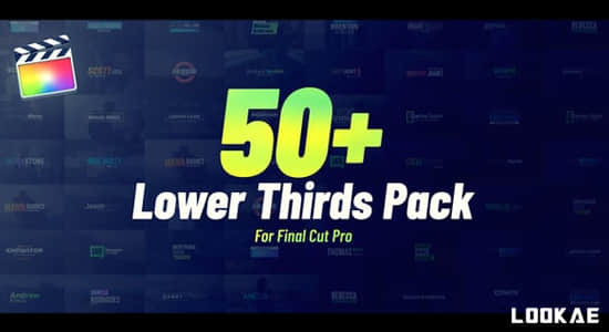 FCPX插件-50组现代时尚高质量动态文字标题字幕条动画-LookAE.com FCPX插件-50组现代时尚高质量动态文字标题字幕条动画