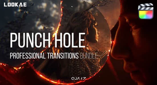 FCPX插件-40组电影胶片穿孔视频过渡转场预设-LookAE.com FCPX插件-40组电影胶片穿孔视频过渡转场预设