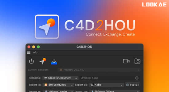 C4D与Houdini无缝桥接插件 C4D2HOU V1.04