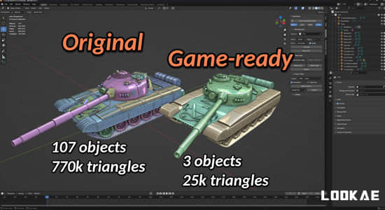 Blender插件-高模转低模工具 GamiFlow V1.9.0