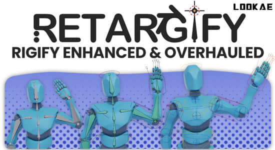 Blender插件-人物骨骼绑定动画优化工具 Retargify v1.1.16